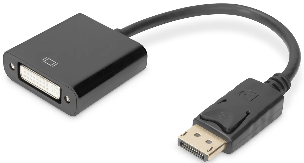 Адаптер DIGITUS DP 1.1 - DVI Full HD, M/F, 0.15м