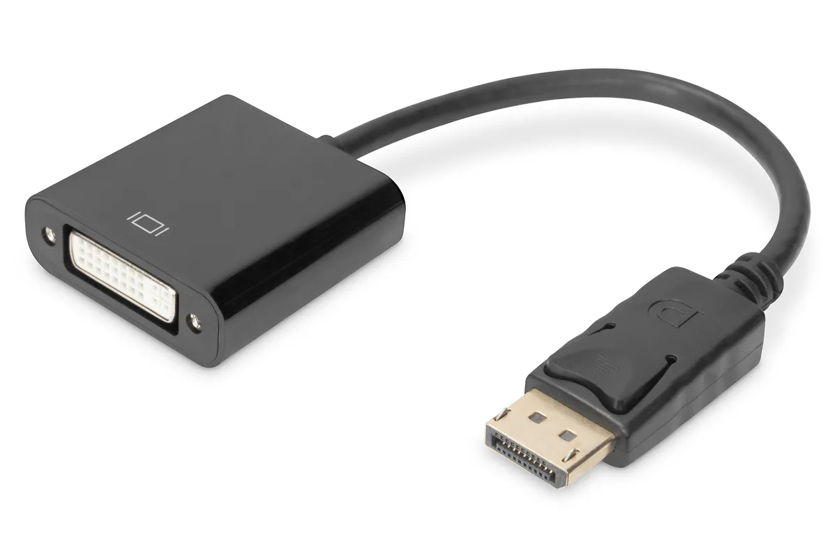 Адаптер DIGITUS DP 1.1 - DVI Full HD, M/F, 0.15м