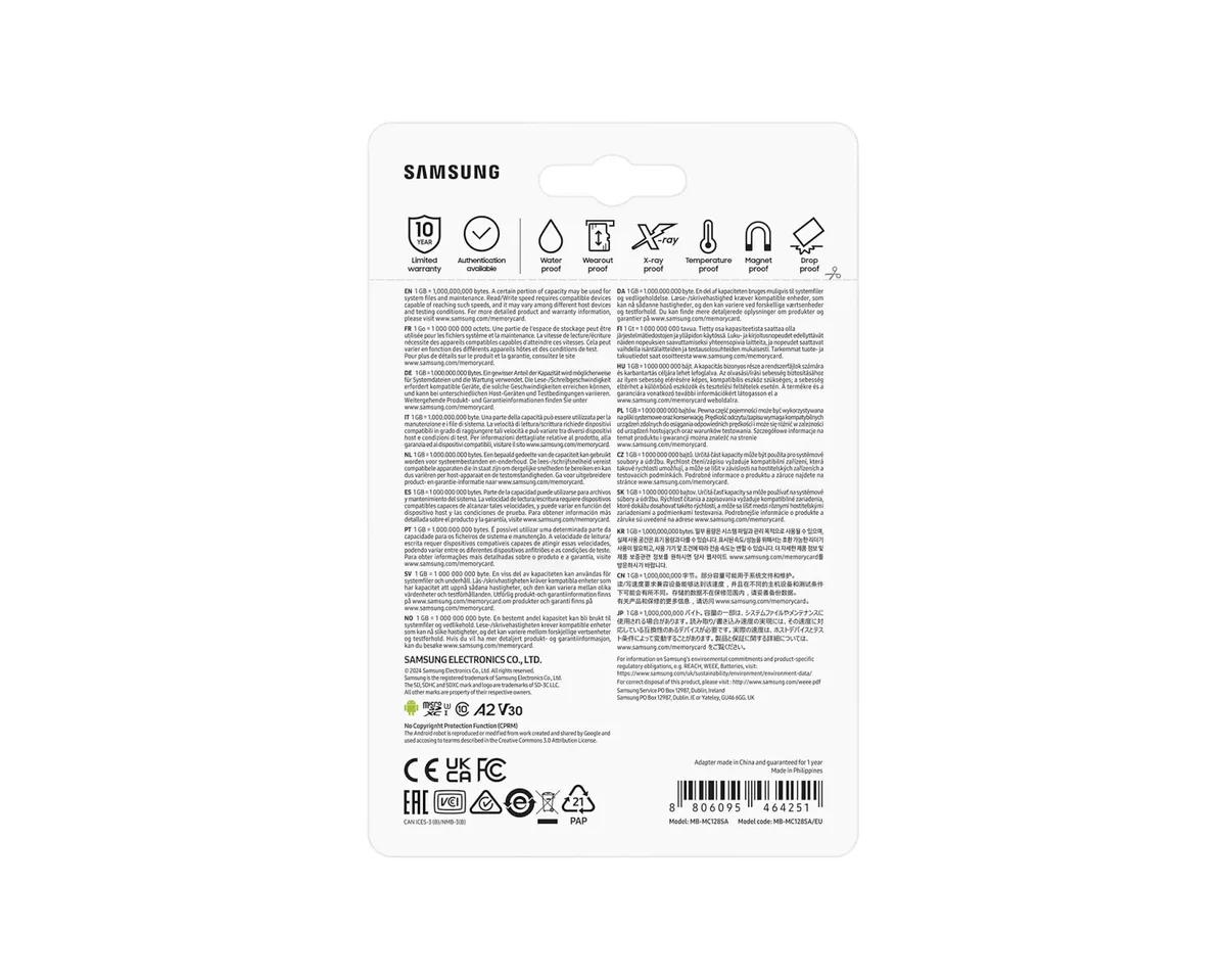 Карта пам'яті Samsung microSD 128GB Class 10 UHS-I 130MB/s Evo Plus