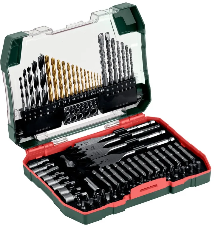Набір приладдя Metabo Promotion 86 одиниць біти свердла для будівельників та домашніх майстрів