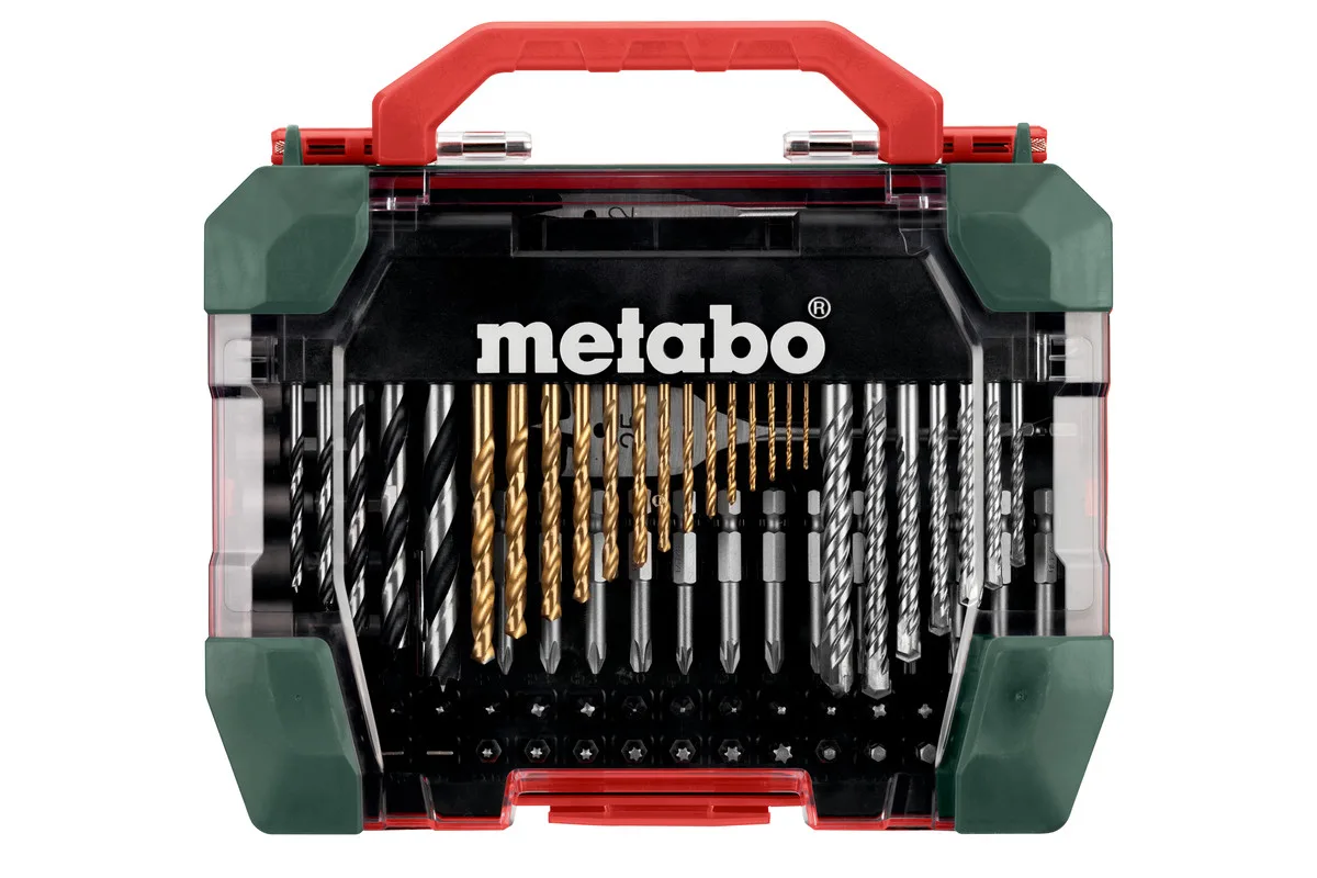 Набір приладдя Metabo Promotion 86 одиниць біти свердла для будівельників та домашніх майстрів