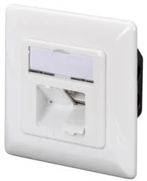 Настінна розетка DIGITUS CАТ 6 STP 2xRJ45, 8P8C, для прихованої проводки