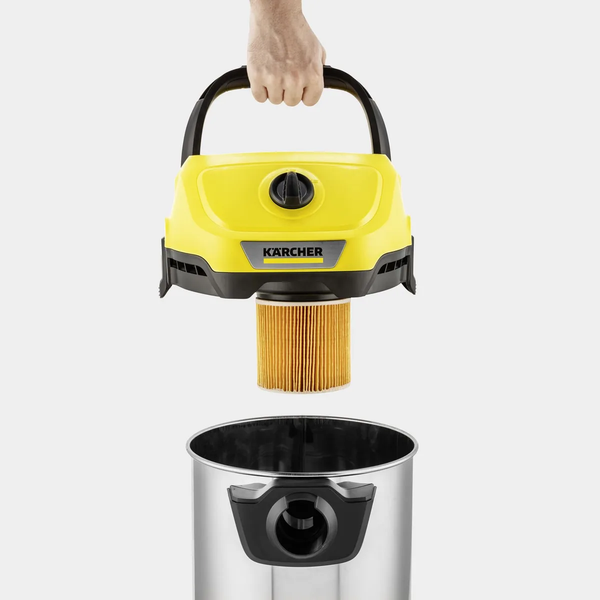Пилосос Karcher професійний акумуляторний контейнер 17 л нержавіюча сталь