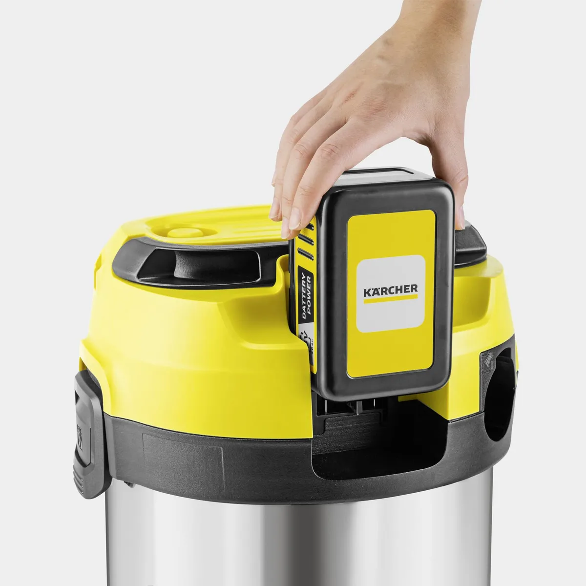 Пилосос Karcher професійний акумуляторний контейнер 17 л нержавіюча сталь
