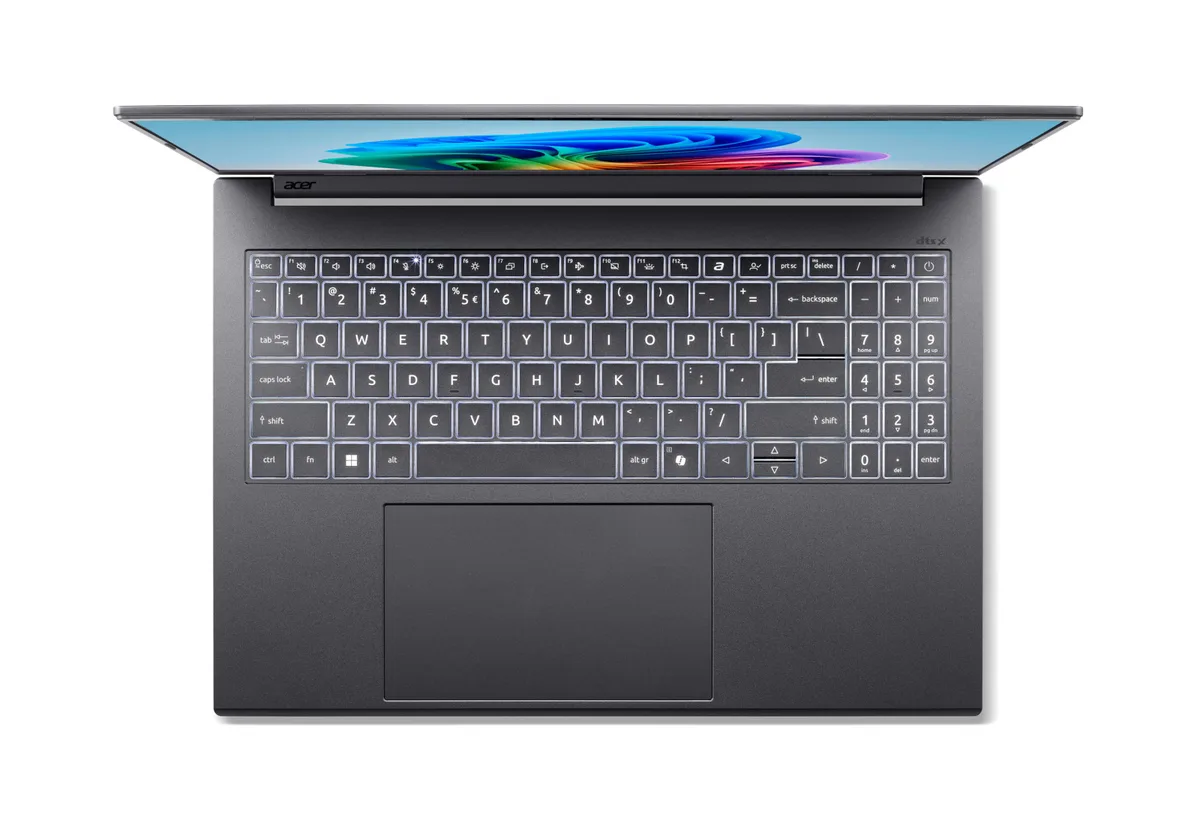 Ноутбук Acer Swift X 14 SFX14-73G 14.5" 2.8K OLED, Intel U9-285H, 32GB, F2TB, NVD5070-8, Win11, серый.