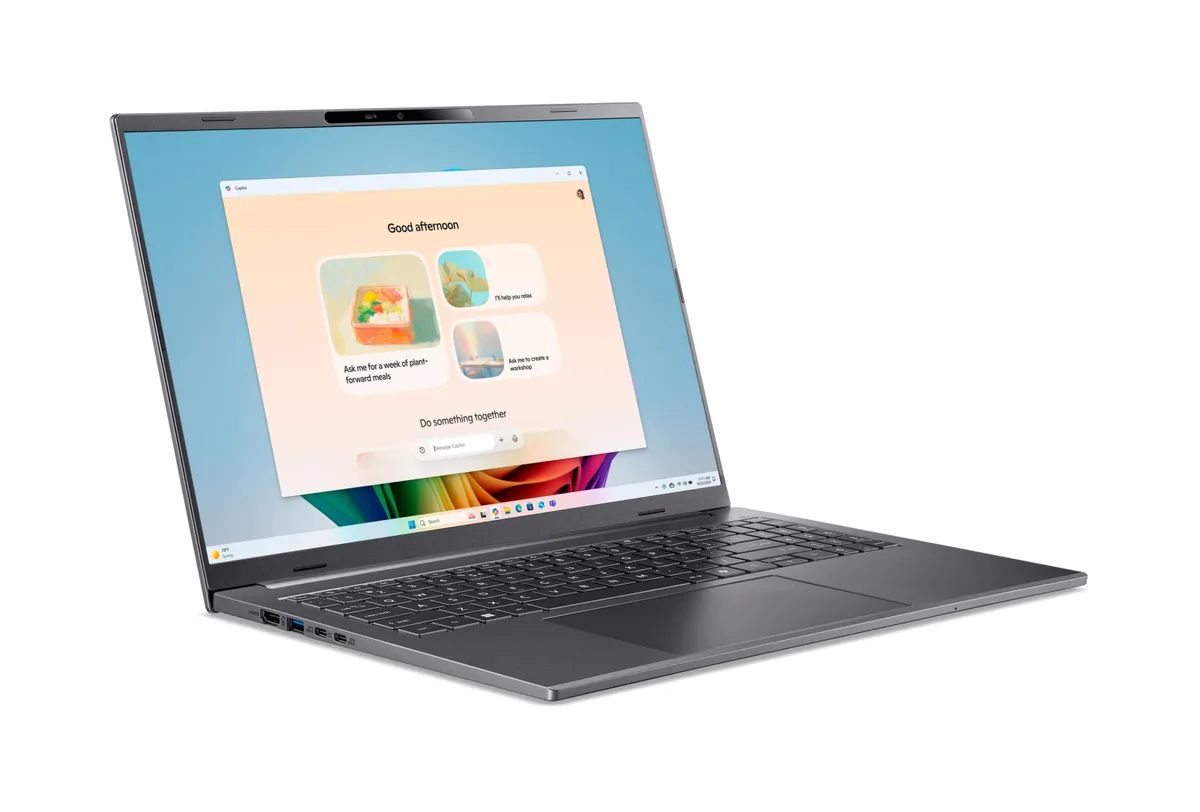 Ноутбук Acer Swift X 14 SFX14-73G 14.5" 2.8K OLED, Intel U9-285H, 32GB, F2TB, NVD5070-8, Win11, серый.