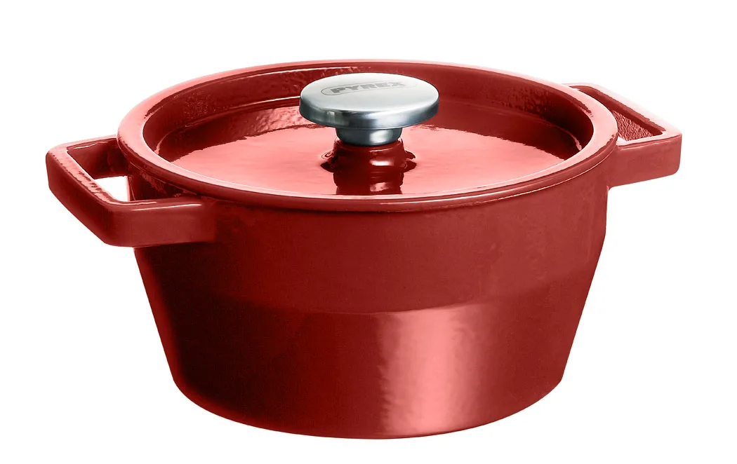 Каструля PYREX чавун 20 см червона