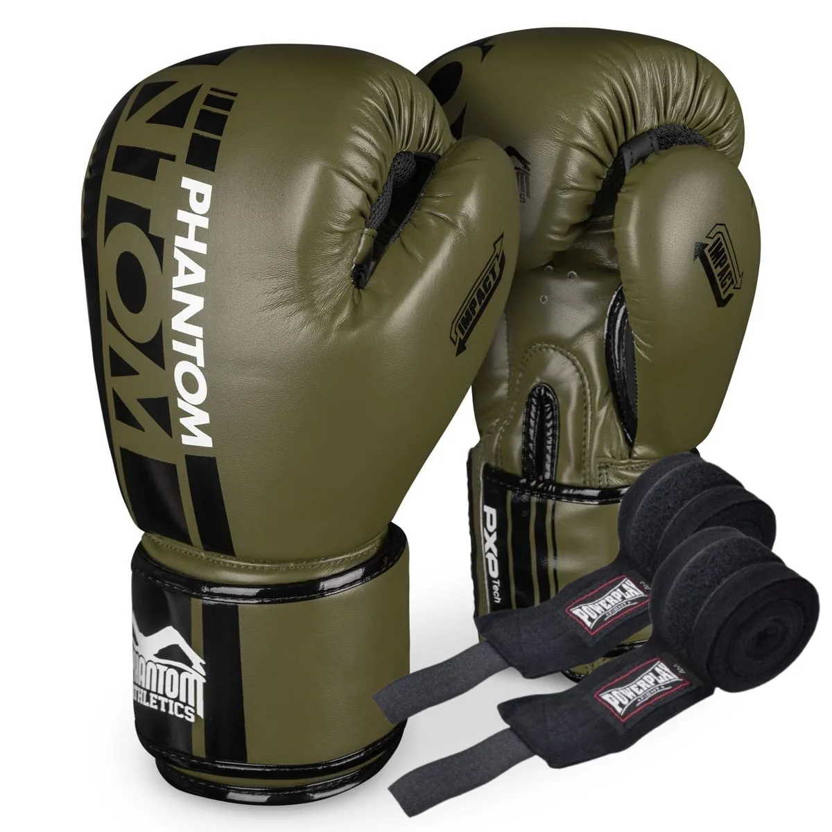 Боксерські рукавиці Phantom PU 16 унцій Army Green