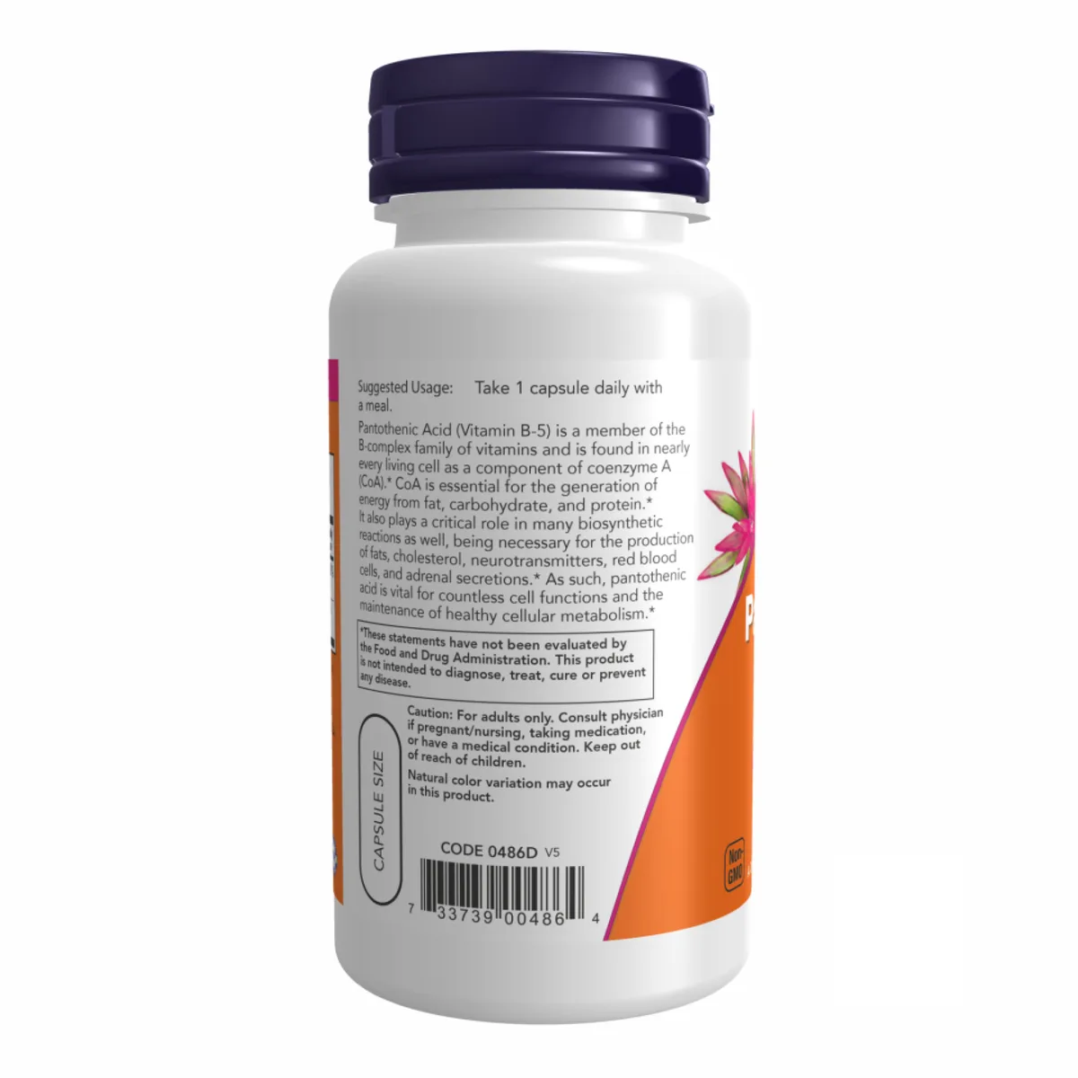 Пантотеновая кислота Now Foods 500 мг 100 капсул