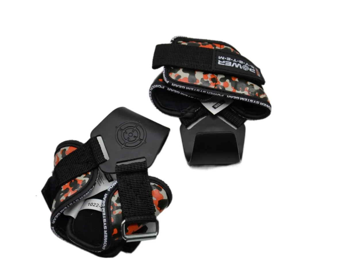 Гаки для тяги Active Point натуральна шкіра XL Camo Black/Red