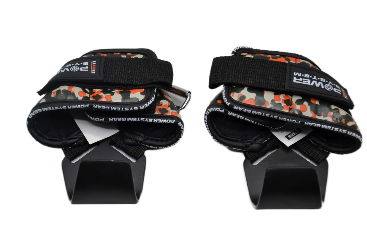Гаки для тяги Active Point натуральна шкіра XL Camo Black/Red