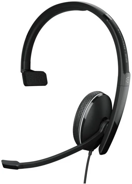 Гарнітура комп'ютерна моно On-Ear EPOS ADAPT 135T USB II, 3.5мм/USB, односпрямований, сертифікат Microsoft Teams, 1.8м, Чорний