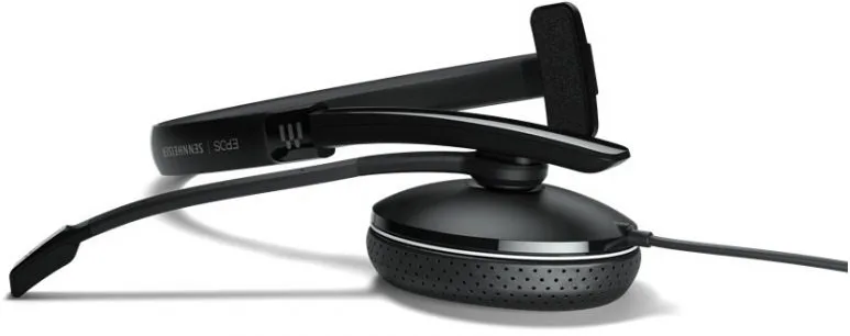 Гарнітура комп'ютерна моно On-Ear EPOS ADAPT 135T USB II, 3.5мм/USB, односпрямований, сертифікат Microsoft Teams, 1.8м, Чорний