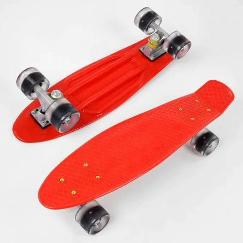 Скейтборд Penny Best Board красный 55см с подсветкой для детей и подростков мини-доска для катания