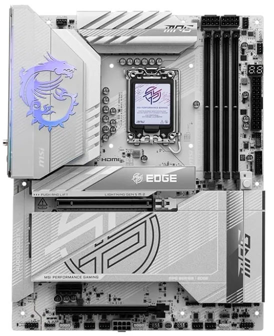 Материнcька плата MSI MPG Z890 EDGE TI WIFI s1851 Z890 4xDDR5 M.2 HDMI Wi-Fi BT ATX
