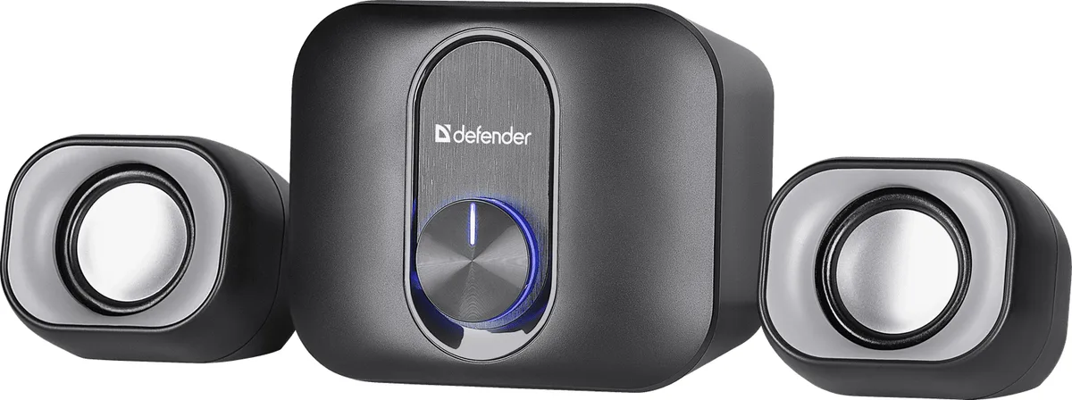 Акустична система Defender активна 2.1 11 Вт пластик чорний сірий