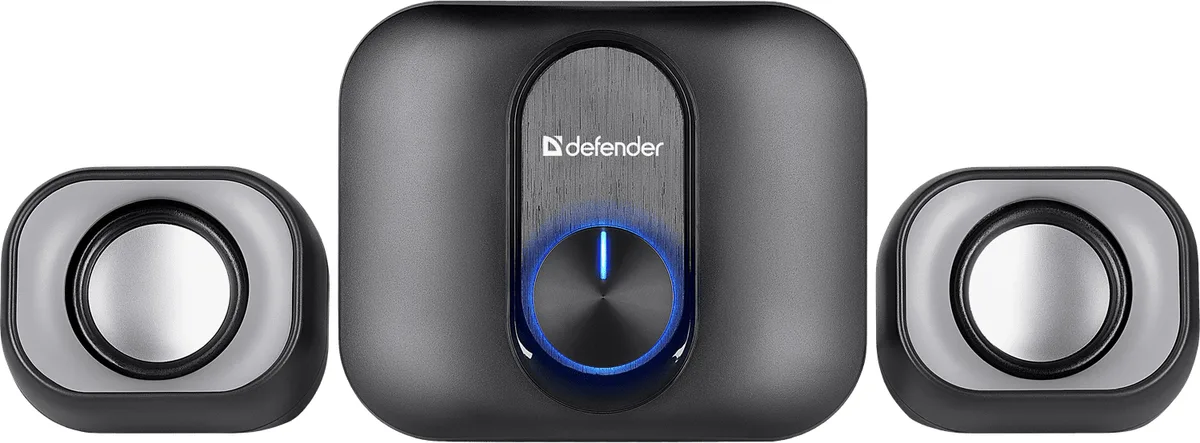 Акустична система Defender активна 2.1 11 Вт пластик чорний сірий