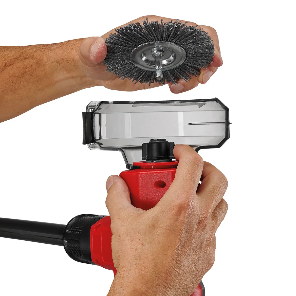 Очищувач швів плитки Einhell Expert GE-CC 18/110 Li E-Solo 18В, 1150-1500 об/хв, з телескопічною штангою та щіткою 110 мм.