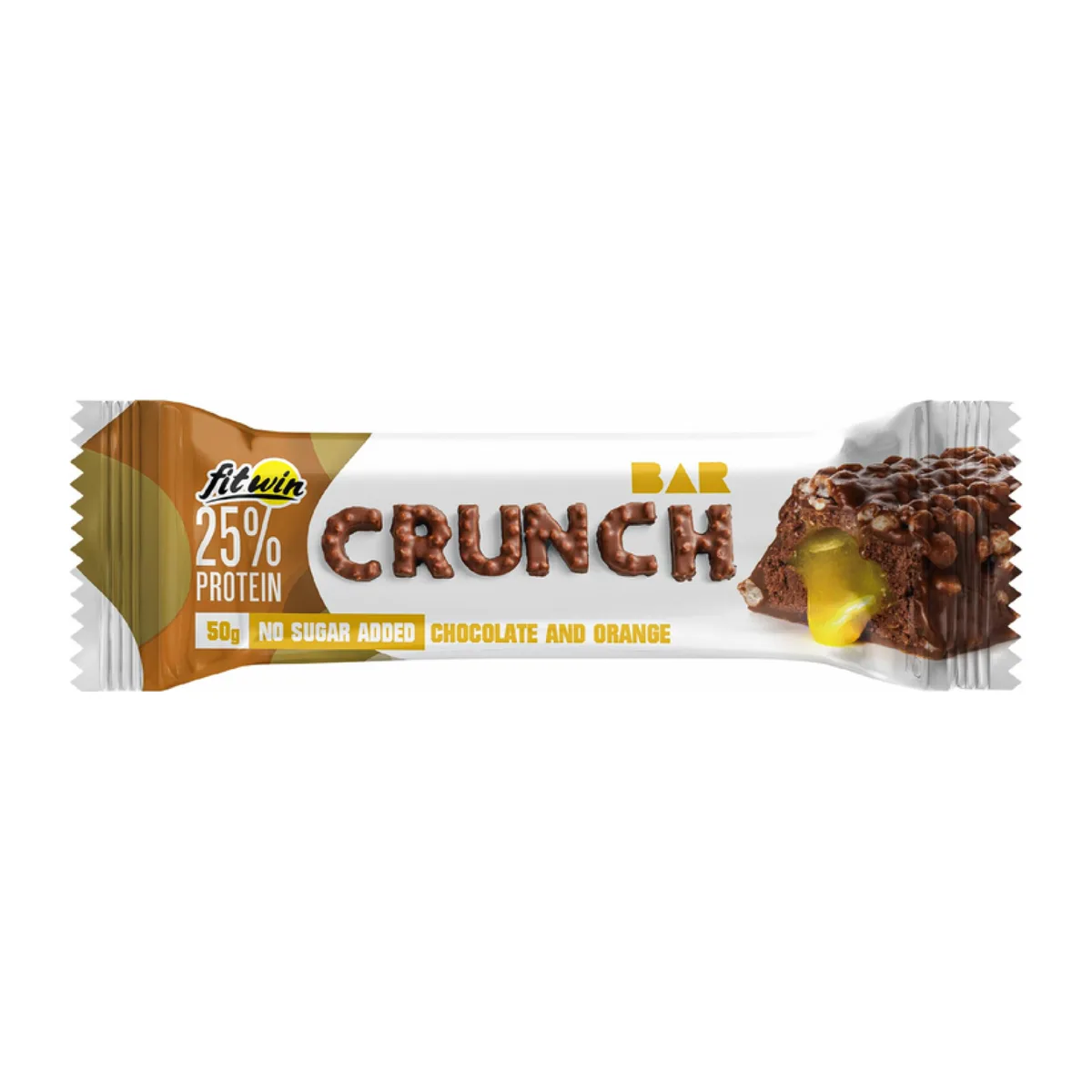 FitWin Crunch Bar 12x50g Протеїновий батончик Шоколадний апельсин