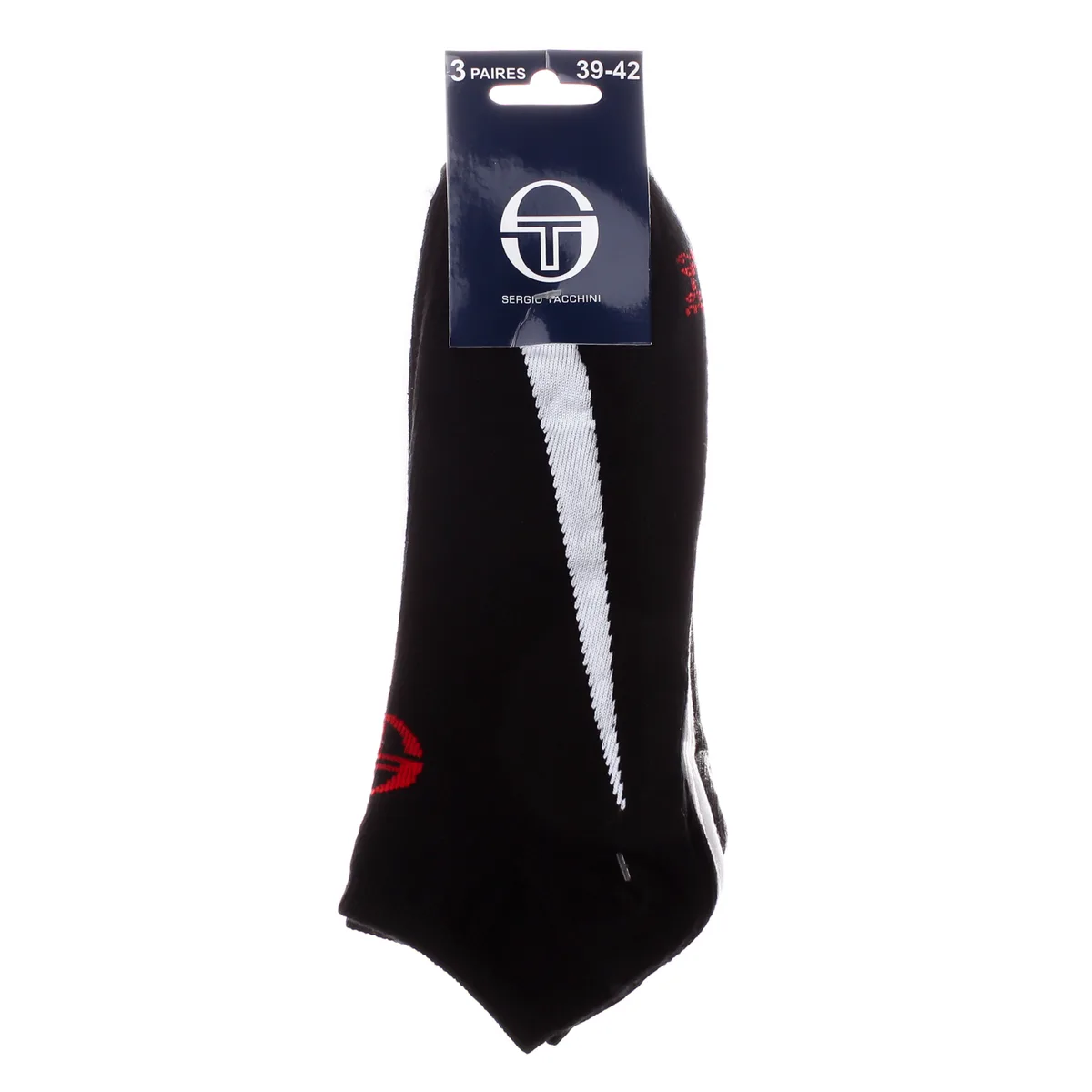 Шкарпетки Sergio Tacchini бавовна 39-42 чорний білий сірий 3-pack