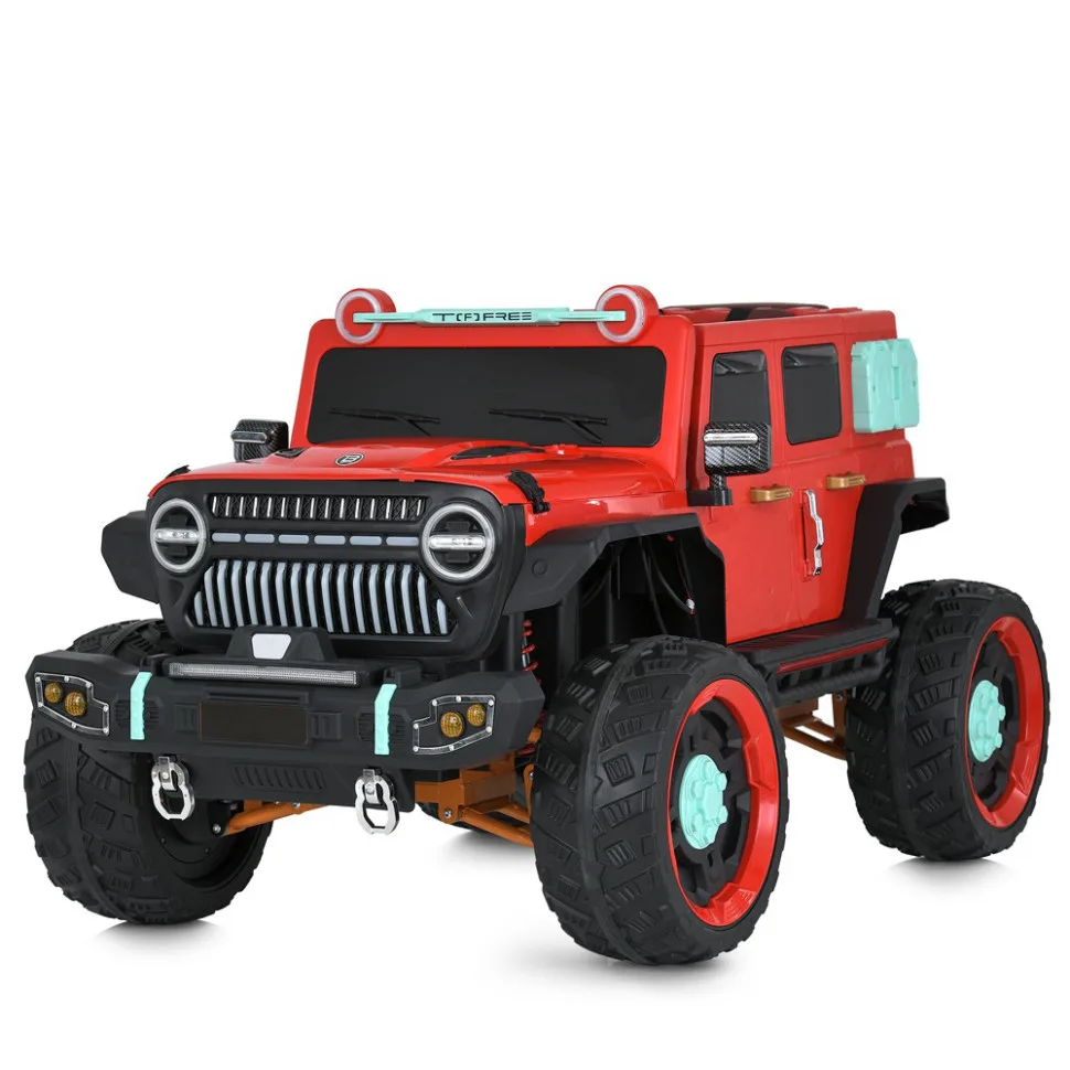 Детский электромобиль Bambi Racer экокожа джип 137х85х76 см чёрный