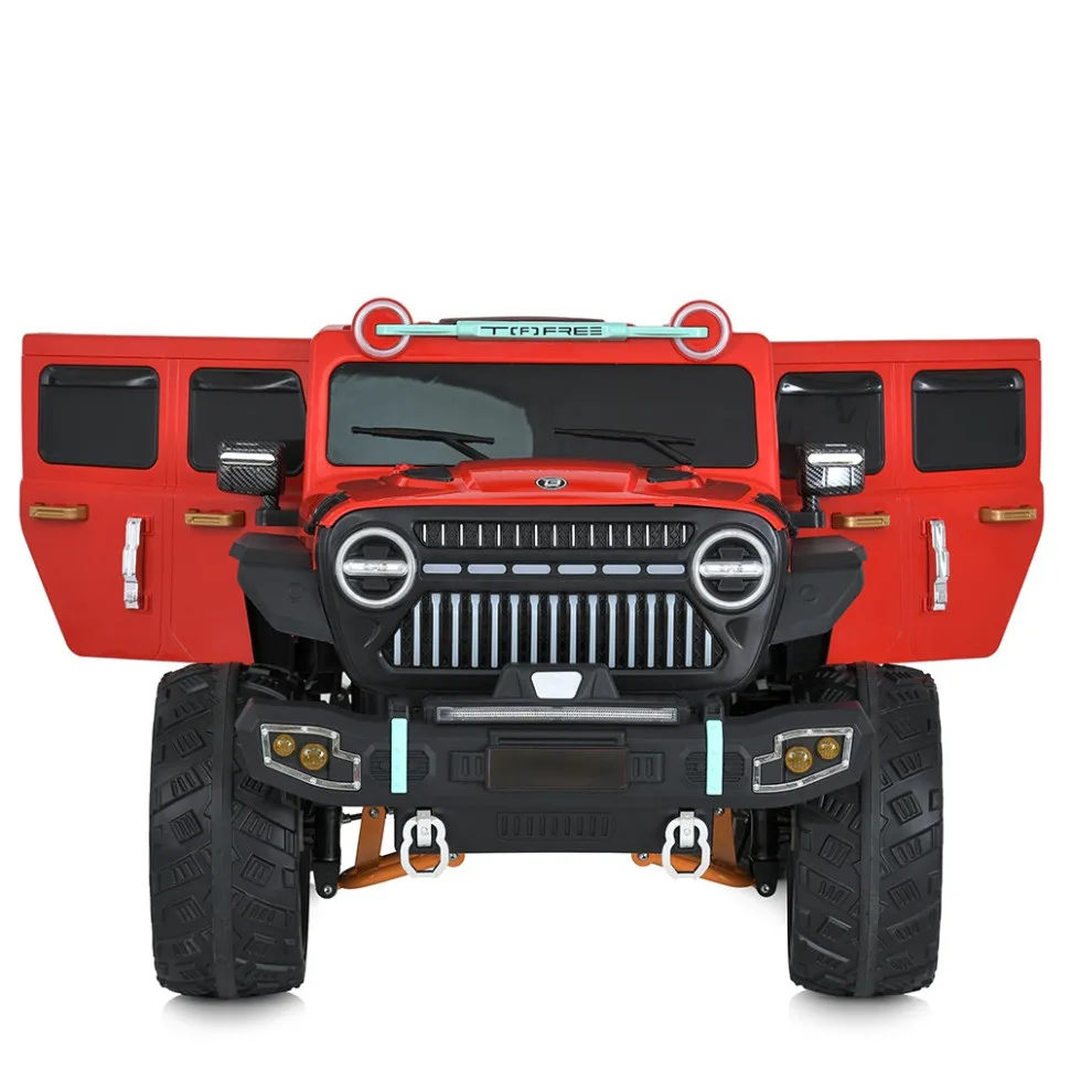 Дитячий електромобіль Bambi Racer екокожа джип 137х85х76 см чорний