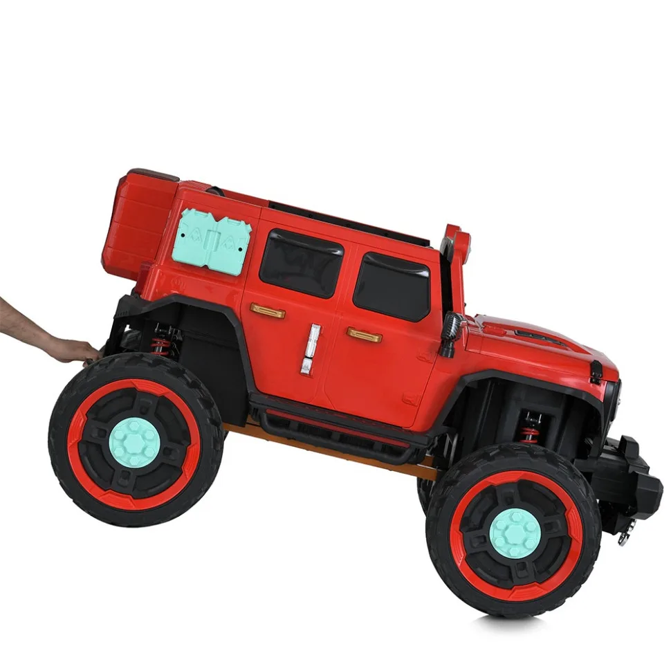 Дитячий електромобіль Bambi Racer екокожа джип 137х85х76 см чорний