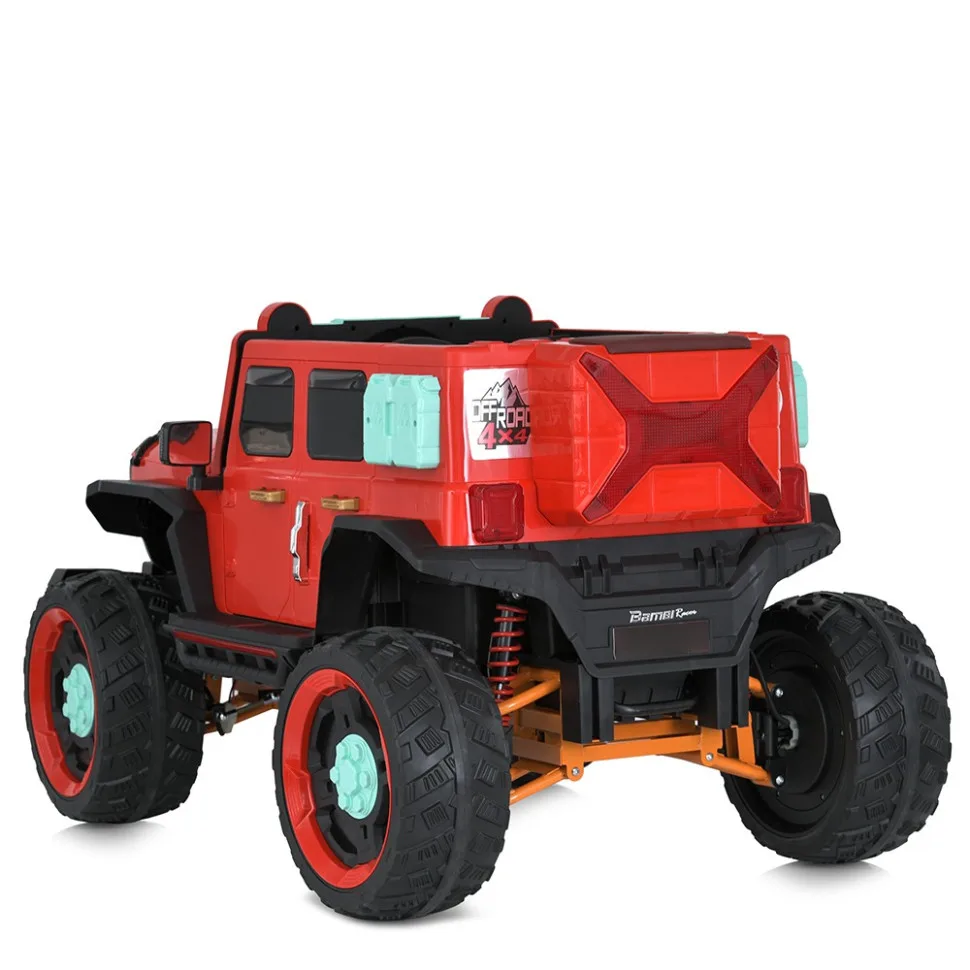 Дитячий електромобіль Bambi Racer екокожа джип 137х85х76 см чорний