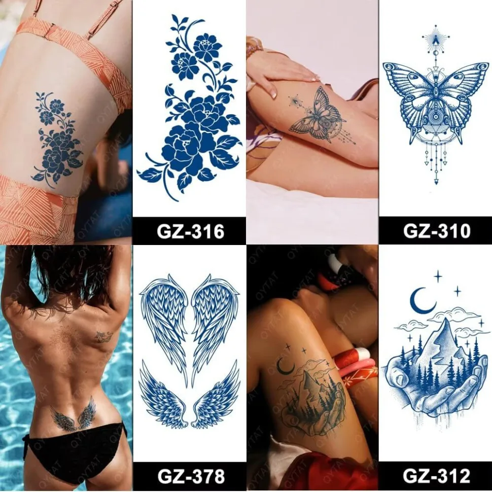 Набор долговременных тату Fresh Tattoo 18х11 см натуральный цвет Красота природы