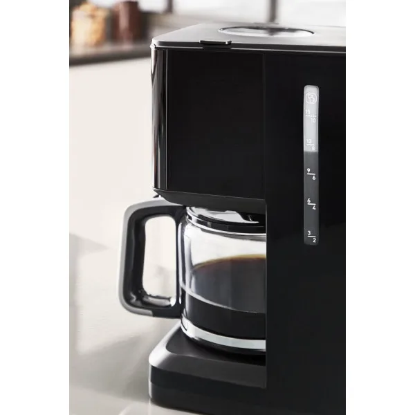 Кавоварка Tefal крапельного типу SmartLight 1.25л, для меленої кави, з таймером та годинником, чорного кольору.