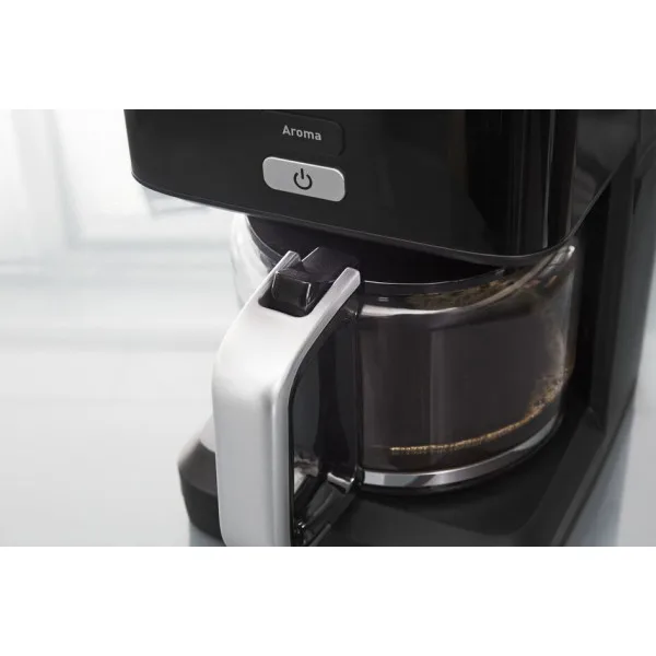 Кавоварка Tefal крапельного типу SmartLight 1.25л, для меленої кави, з таймером та годинником, чорного кольору.