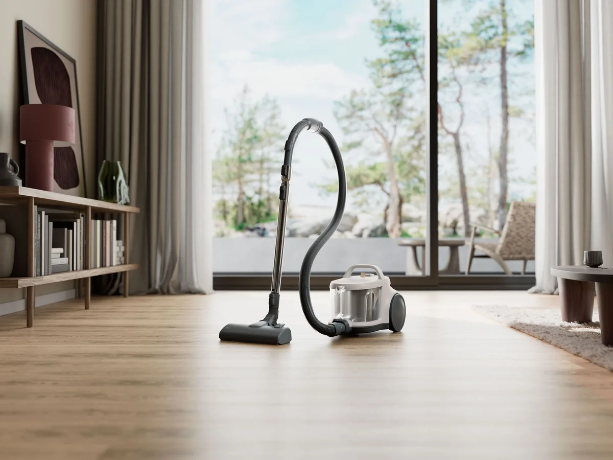 Пылесос Electrolux с контейнером, мощность 850Вт, объем пылесборника – 2л, фильтр HEPA12, 3 насадки, белый цвет
