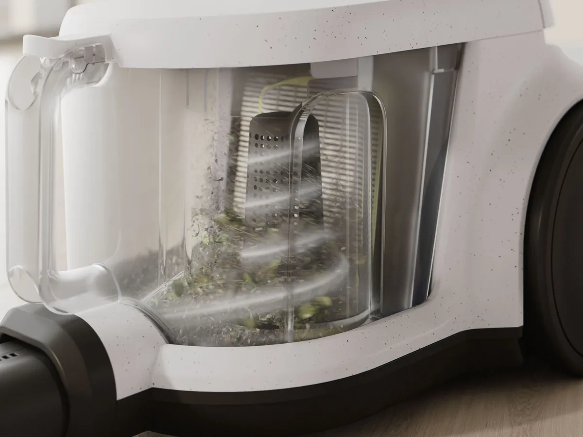 Пылесос Electrolux с контейнером, мощность 850Вт, объем пылесборника – 2л, фильтр HEPA12, 3 насадки, белый цвет