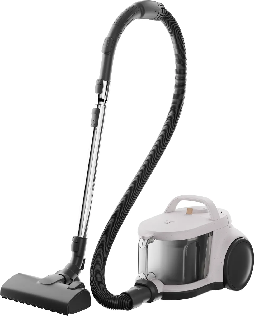 Пылесос Electrolux с контейнером, мощность 850Вт, объем пылесборника – 2л, фильтр HEPA12, 3 насадки, белый цвет