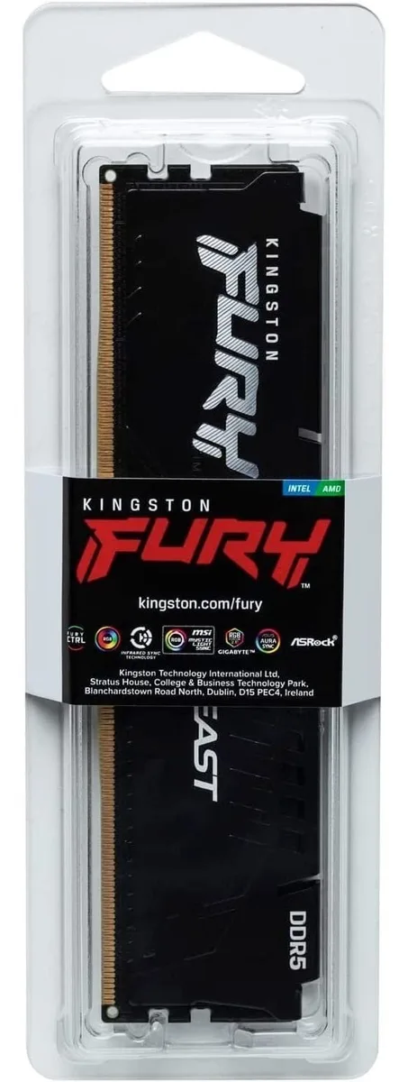 Пам'ять ПК Kingston DDR5 32 ГБ 5600 МГц чорна KF556C36BBE2-32