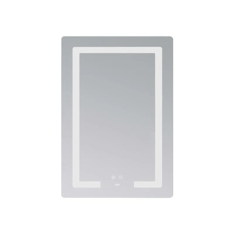 Дзеркало Lidz KU2 з LED-підсвічуванням Touch антизапотіванням 600х800 мм алюміній/пластик