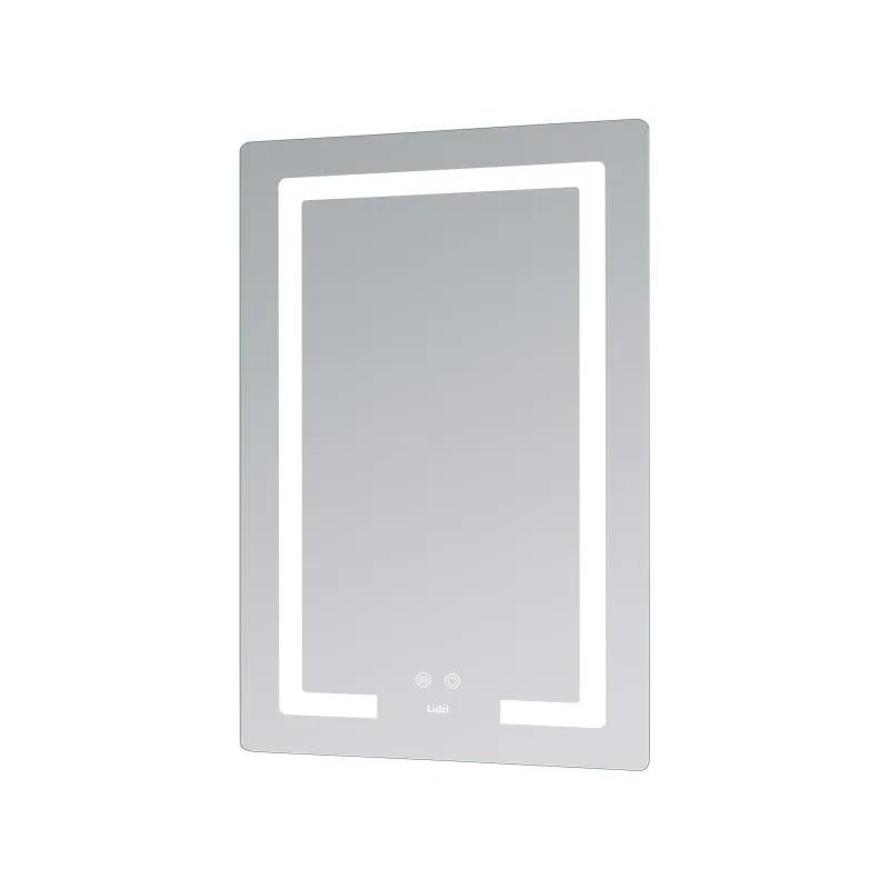 Дзеркало Lidz KU2 з LED-підсвічуванням Touch антизапотіванням 600х800 мм алюміній/пластик