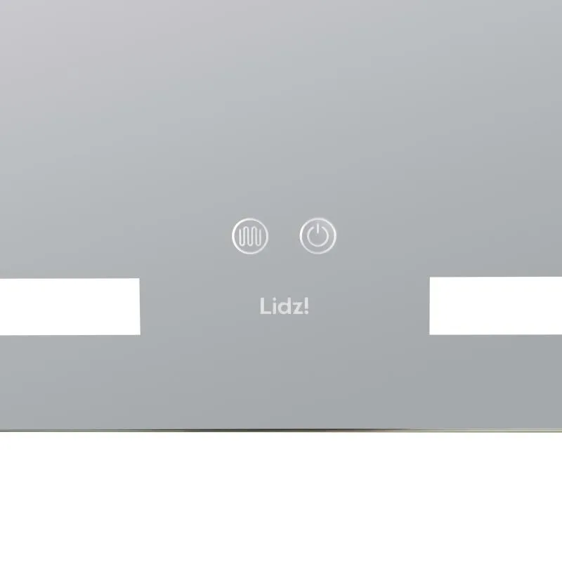 Дзеркало Lidz KU2 з LED-підсвічуванням Touch антизапотіванням 600х800 мм алюміній/пластик