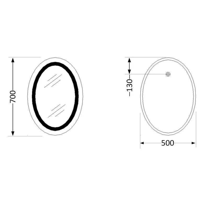 Дзеркало Lidz Vida з LED-підсвічуванням Touch 500х700 мм антизапотівання для ванної кімнати