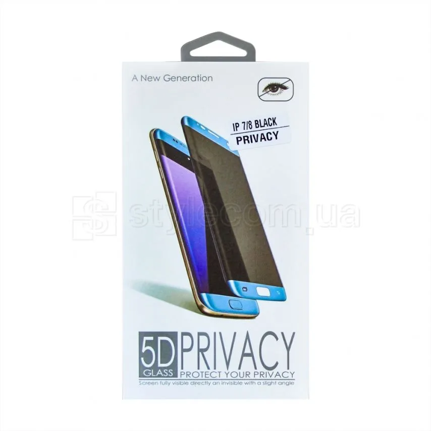 Захисне скло Privacy для смартфонів 7 Plus 8 Plus чорне