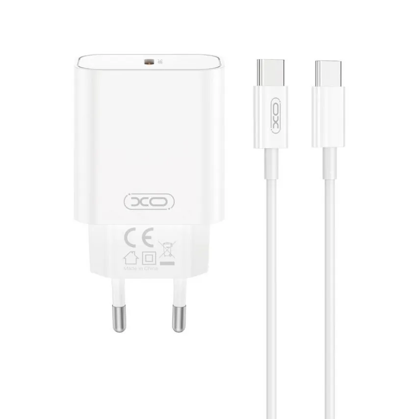Зарядний пристрій XO 20W Type-C 1м білий