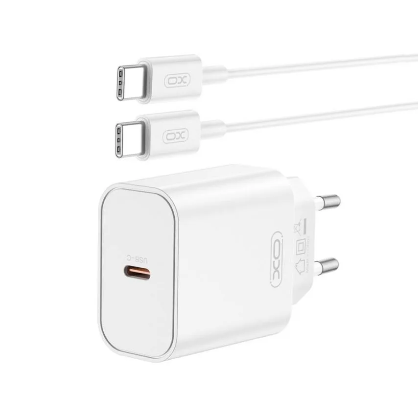 Зарядний пристрій XO 20W Type-C 1м білий