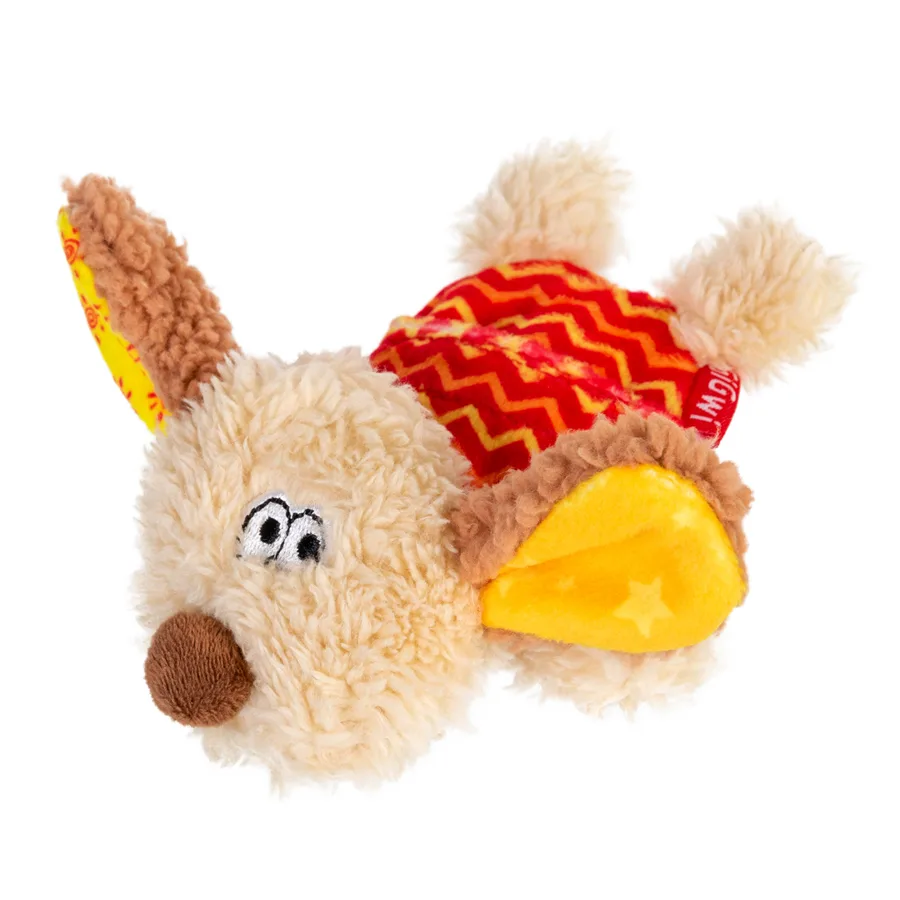 Іграшка для собак м'яка з пищалкою 13 см текстиль GiGwi Plush Friendz
