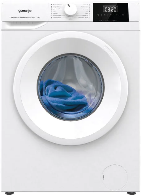 Пральна машина Gorenje фронтальна 6кг 1000 об/хв A+++ для прання білизни з функцією пари інверторна