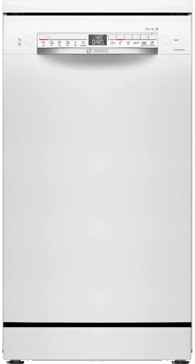 Посудомийна машина Bosch, 9 комплектів, клас енергоефективності A+, 45 см, біла.