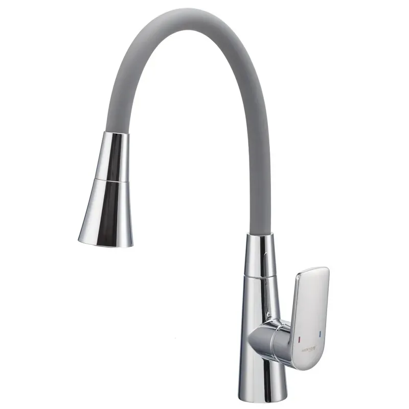 Смеситель кухонный Mixxus Premium 011-T гибкий излив 640 мм латунь хром