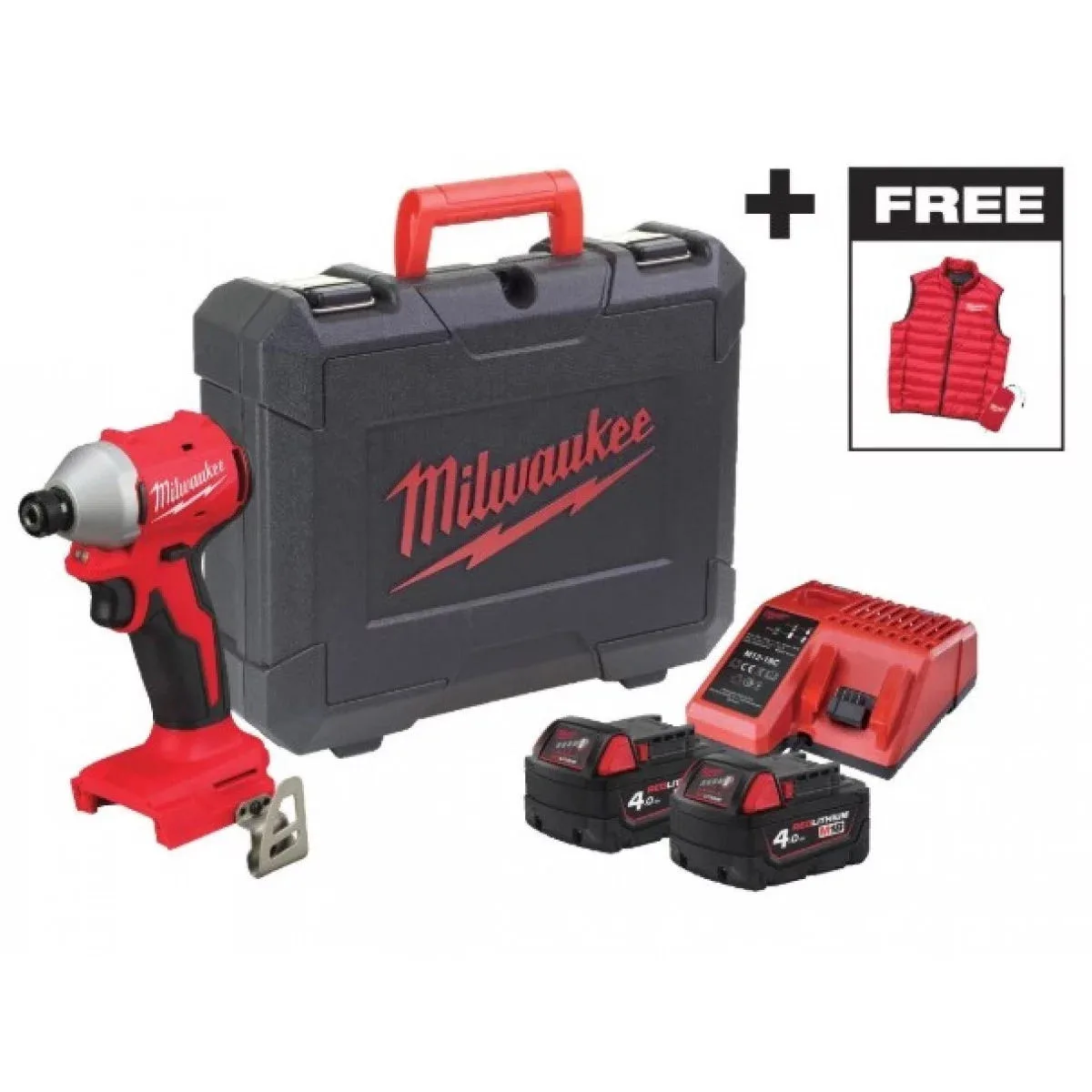 Гвинтоверт ударний акумуляторний Milwaukee 18В безщітковий для професіоналів компактний з реверсом