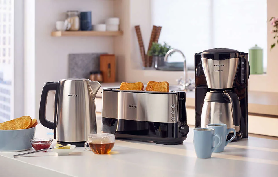 Електрочайник Philips Нержавіюча сталь 1,7 л Чорний