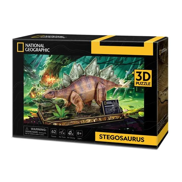 3D пазл CubicFun Стегозавр різнокольоровий 30х22х5 см