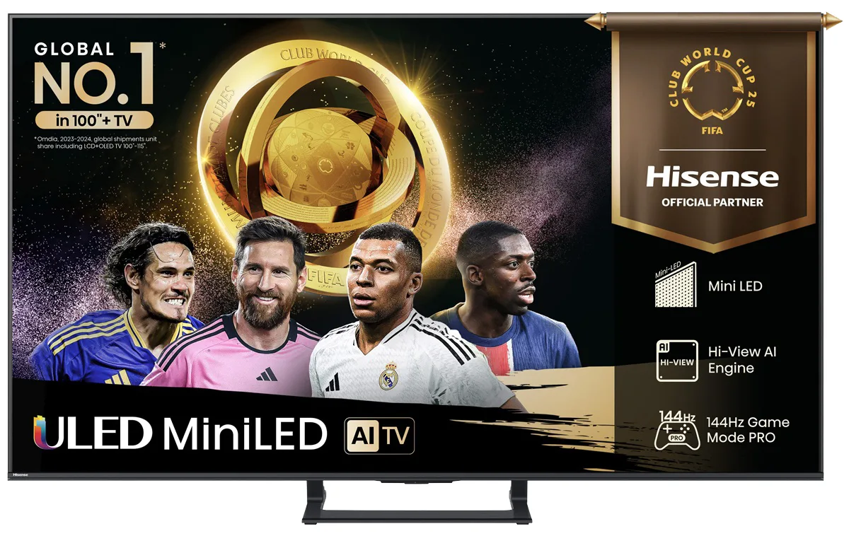 LED-телевізор Hisense MiniLED 75 дюймів Чорний UHD 4K 144 Гц